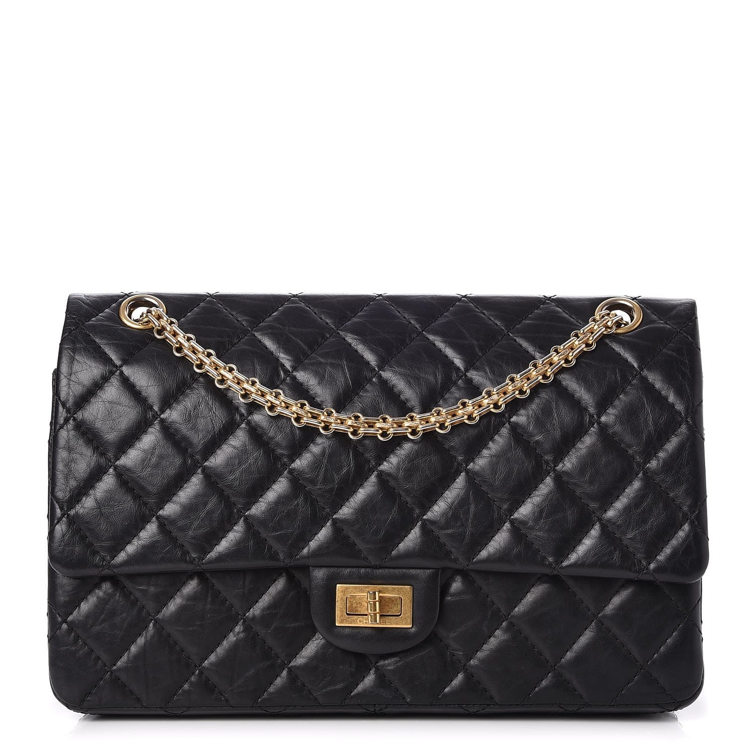 Chanel Aged Calfskin Quilted 2.55 Reissue 226 Flap Black 1 of 9