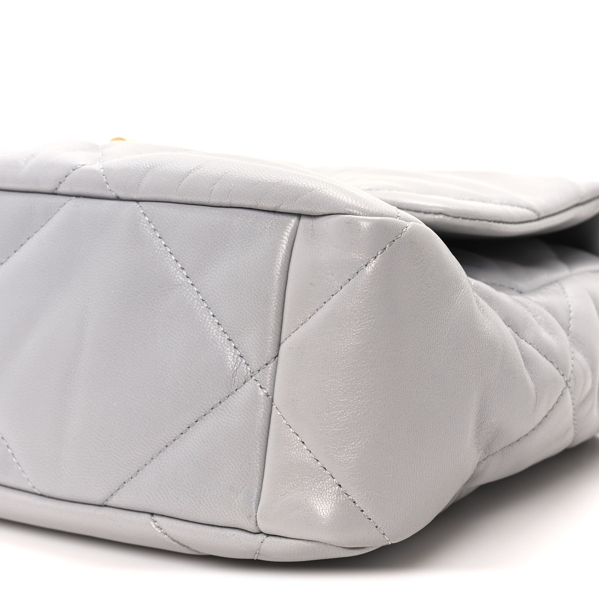Chanel Lambskin Quilted Large Chanel 19 Flap Grey 9 of 9