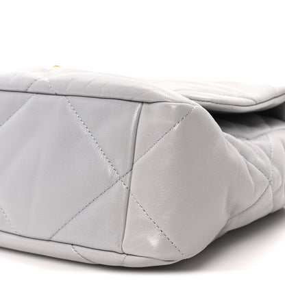 Chanel Lambskin Quilted Large Chanel 19 Flap Grey 9 of 9