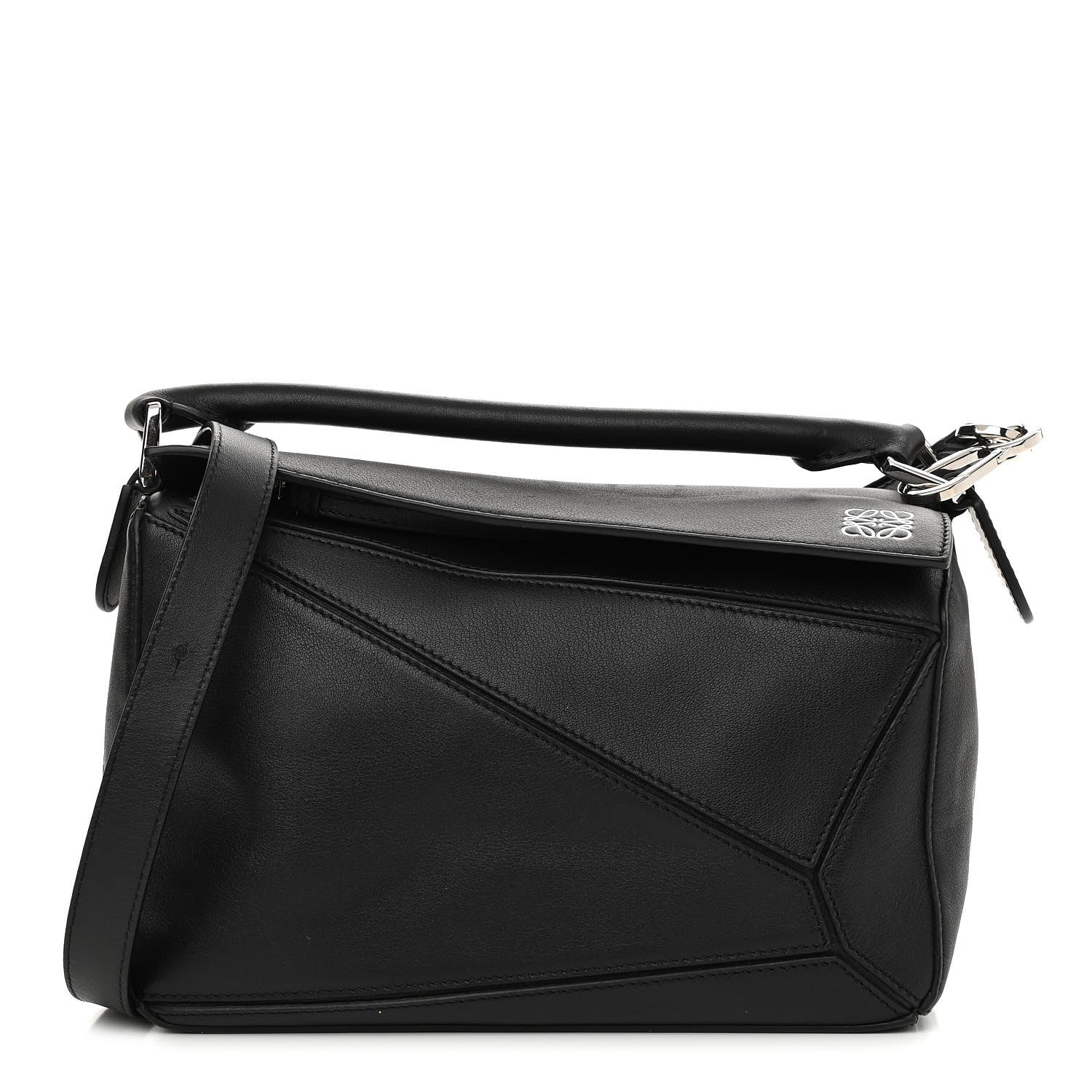 Loewe Calfskin Small Puzzle Bag Black 1 of 10