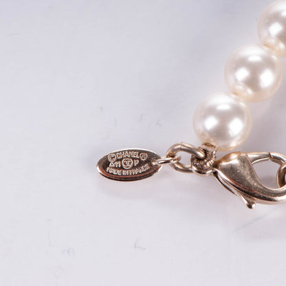 Chanel Crystal Pearl CC Bracelet Gold 4 of 6