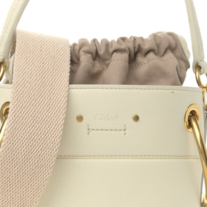 Chloe Smooth Calfskin Mini Roy Bucket Bag Natural White 8 of 11