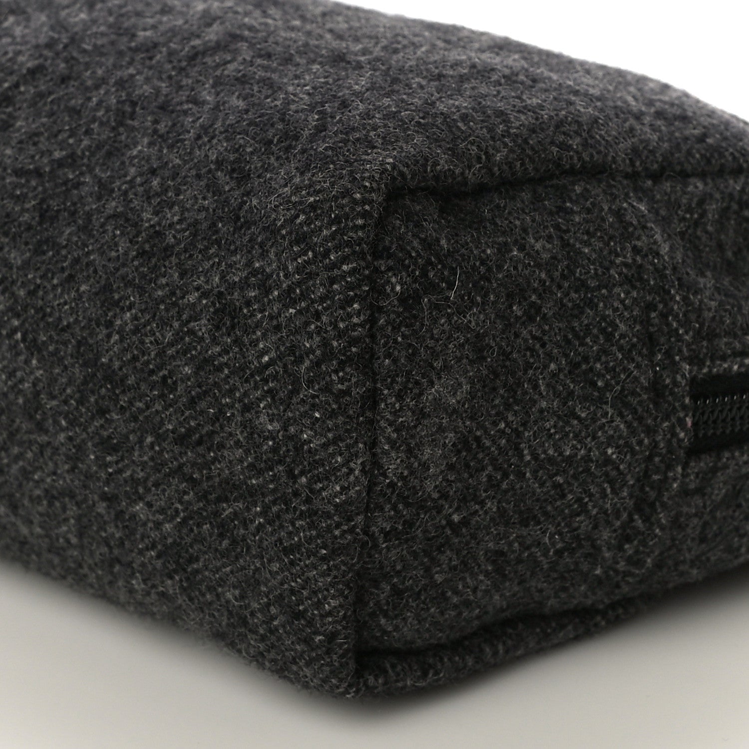 Prada Wool Calfskin Pouch Grey 10 of 11