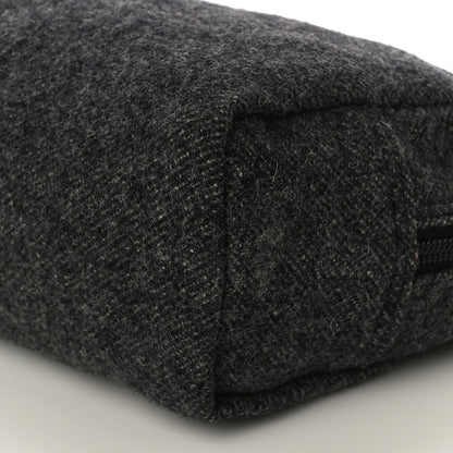 Prada Wool Calfskin Pouch Grey 10 of 11