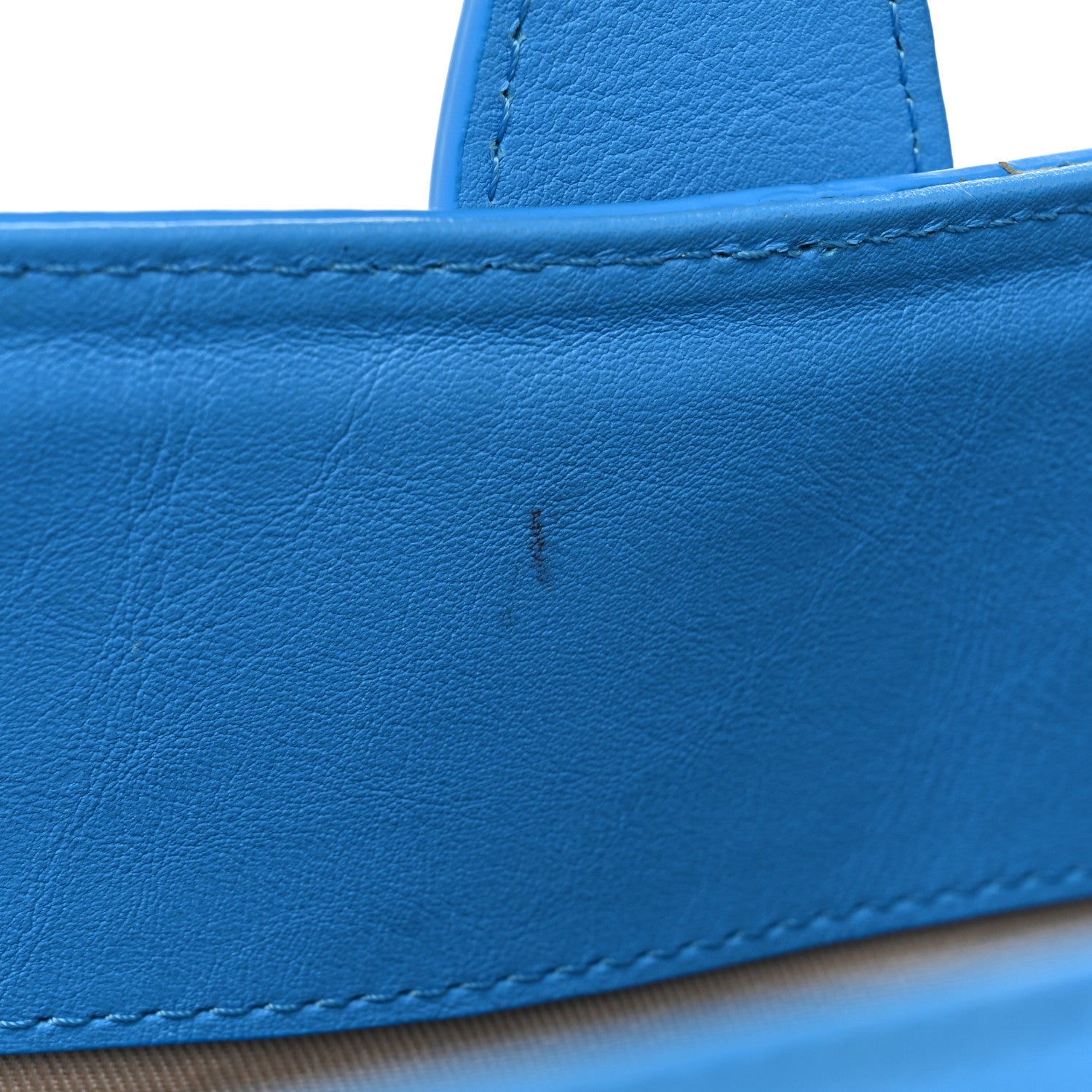 MCM Canvas Stripe Ilse Large Shopper Tote Blue Cobalt 7 of 8