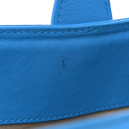 MCM Canvas Stripe Ilse Large Shopper Tote Blue Cobalt 7 of 8