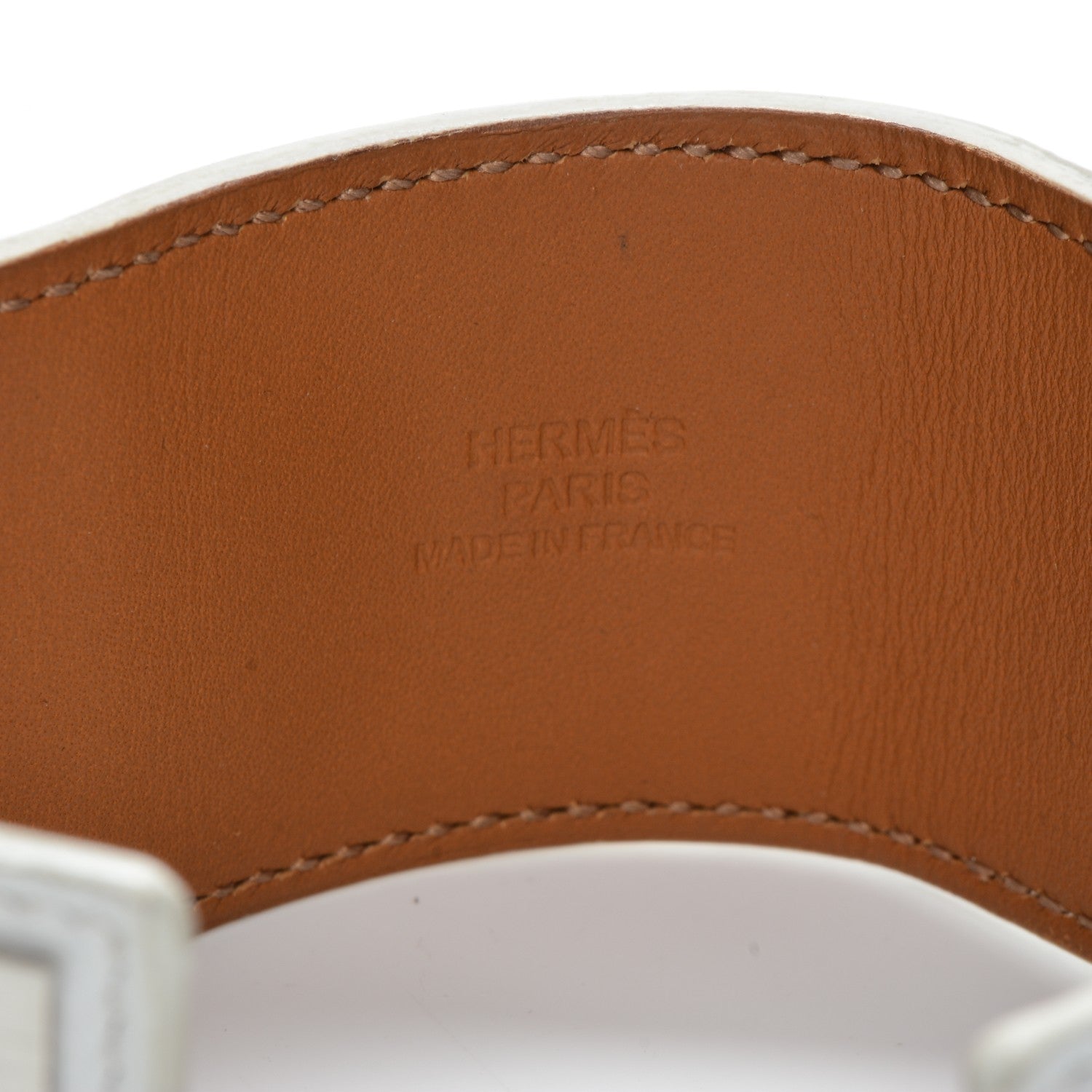 Hermes Epsom Collier de Chien CDC Bracelet S White 4 of 8