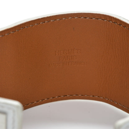 Hermes Epsom Collier de Chien CDC Bracelet S White 4 of 8