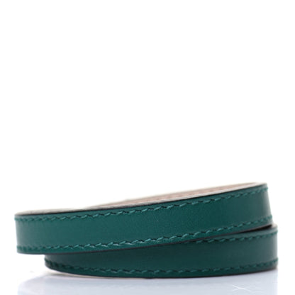 Bulgari Calfskin Serpenti Forever Double Coil Bracelet S Emerald Green 3 of 6