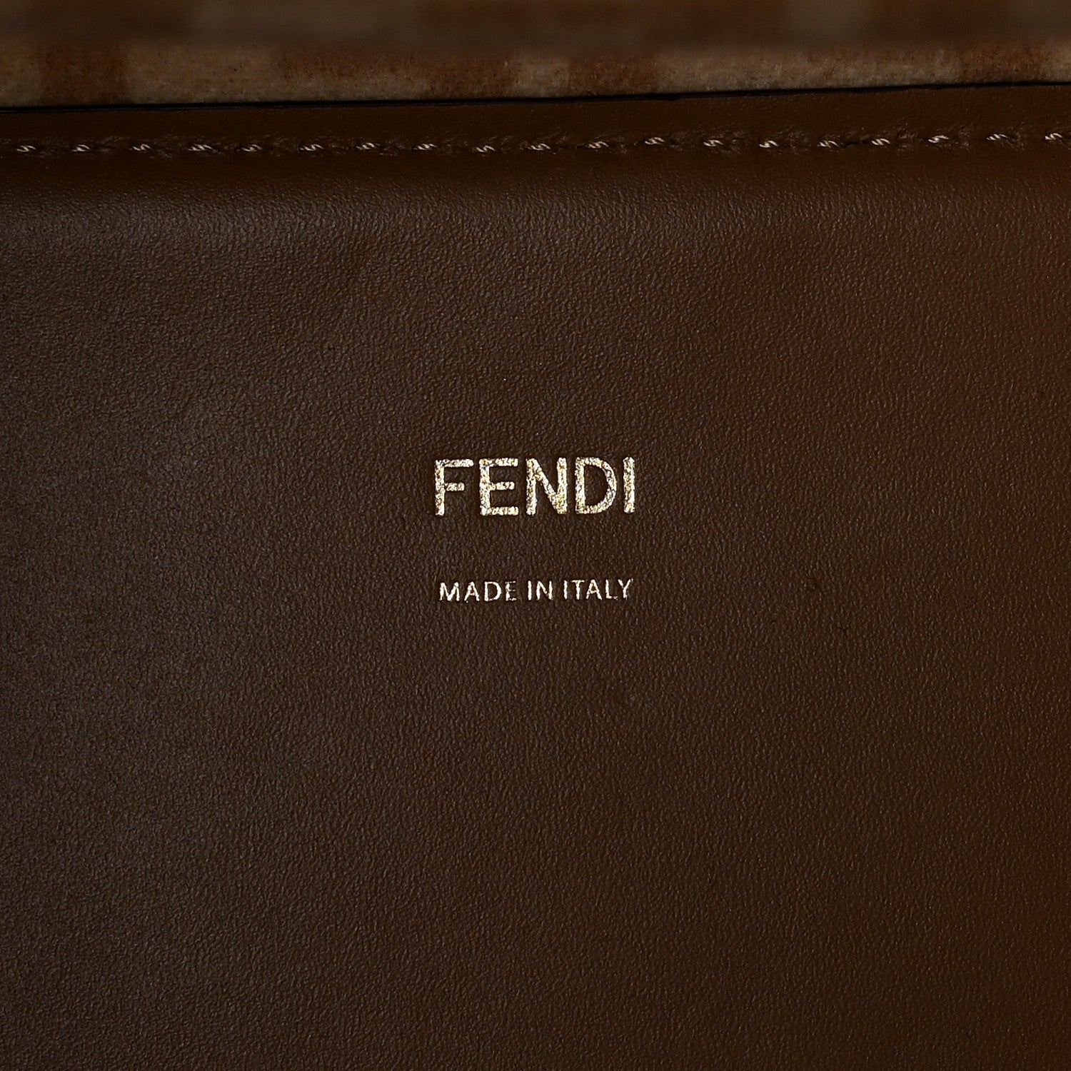 Fendi Flannel Vitello King Wool Plexiglass FF Logo Embroidered Medium Fendi Sunshine Shopper Tote Brown 6 of 9