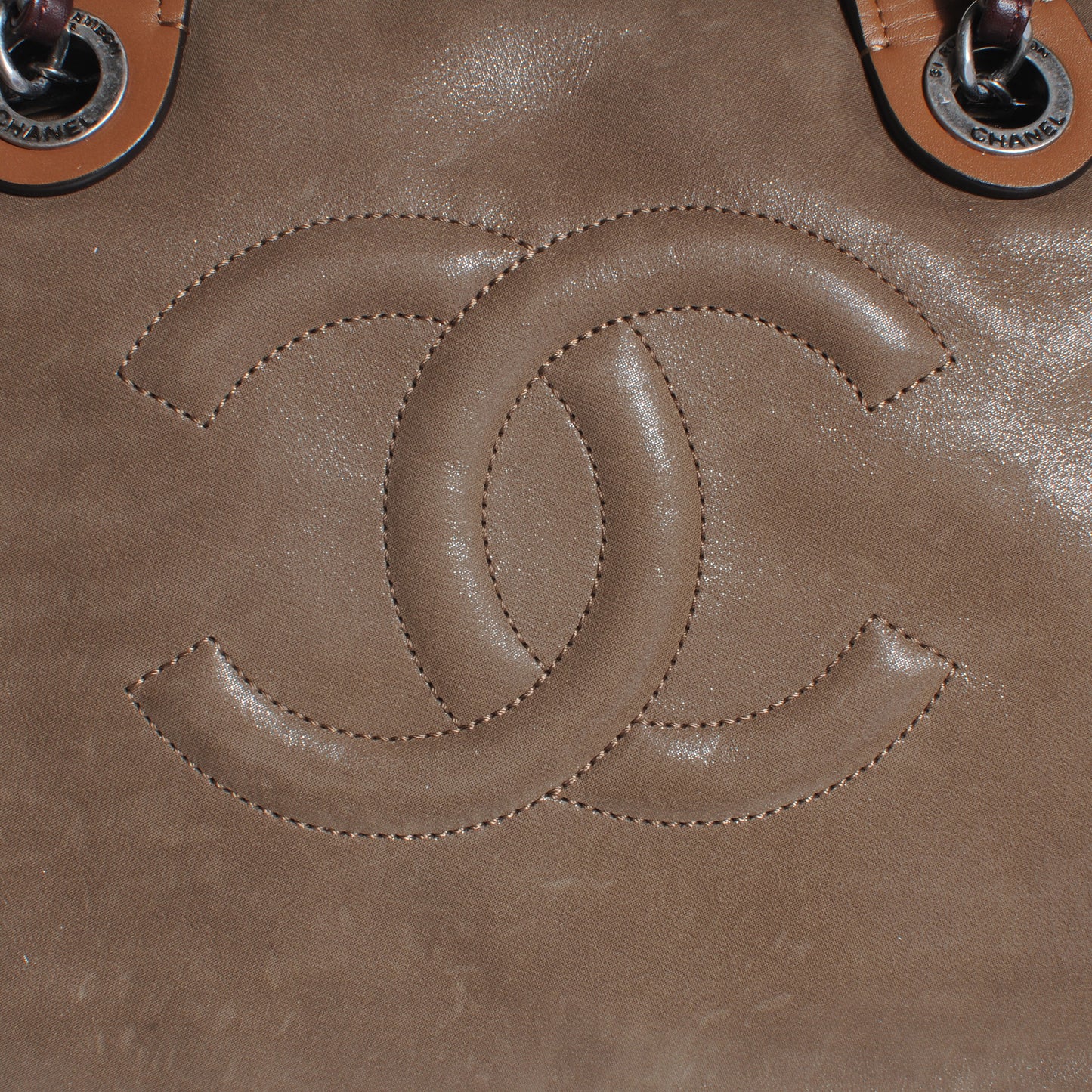 Iridescent Calfskin In The Mix Bowler Brown