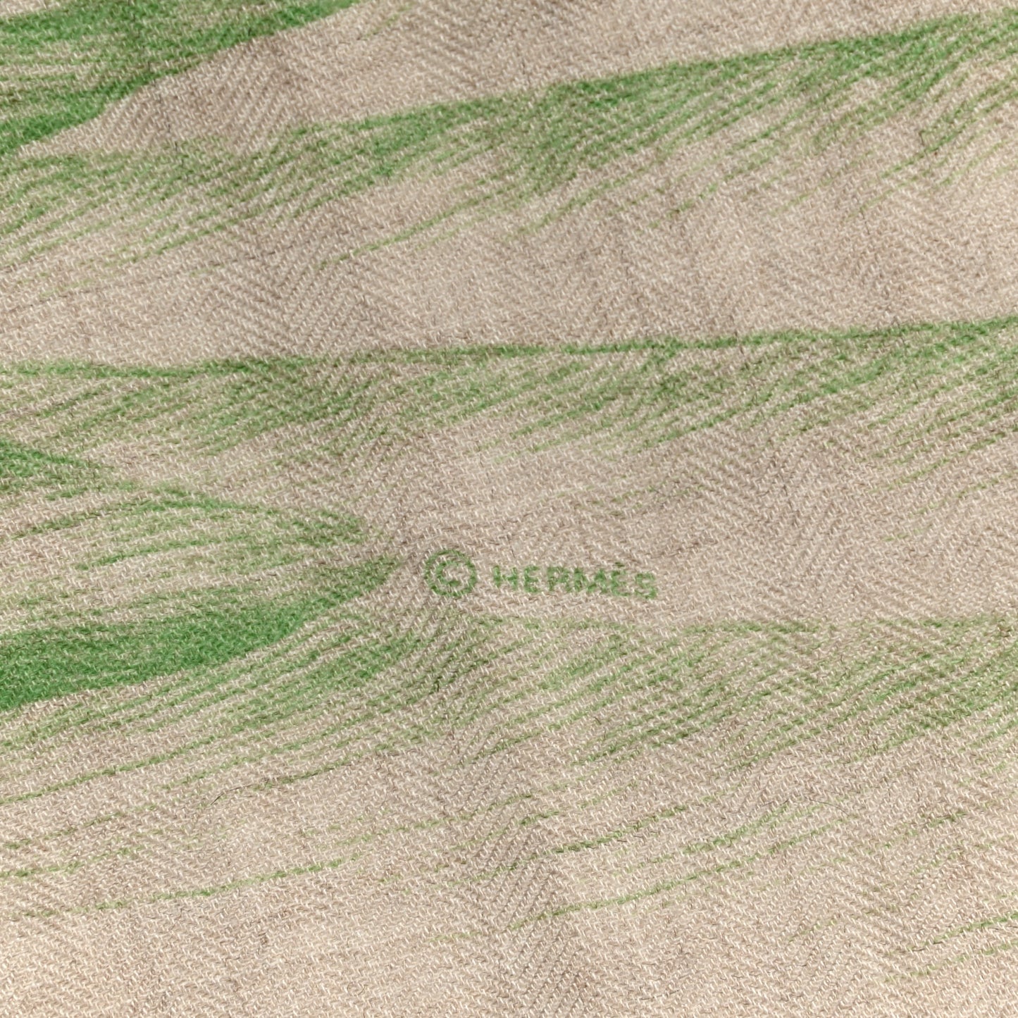 Cashmere Silk Les Ailes De Pegase Scarf 100 Natural Bleu Kaki