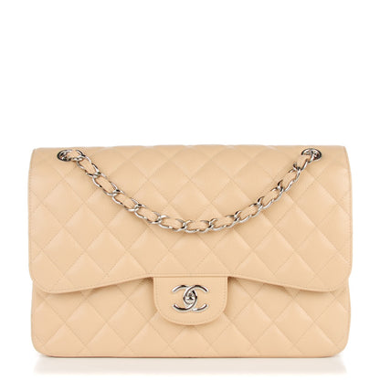 Chanel Caviar Quilted Jumbo Double Flap Beige Clair 1 of 9