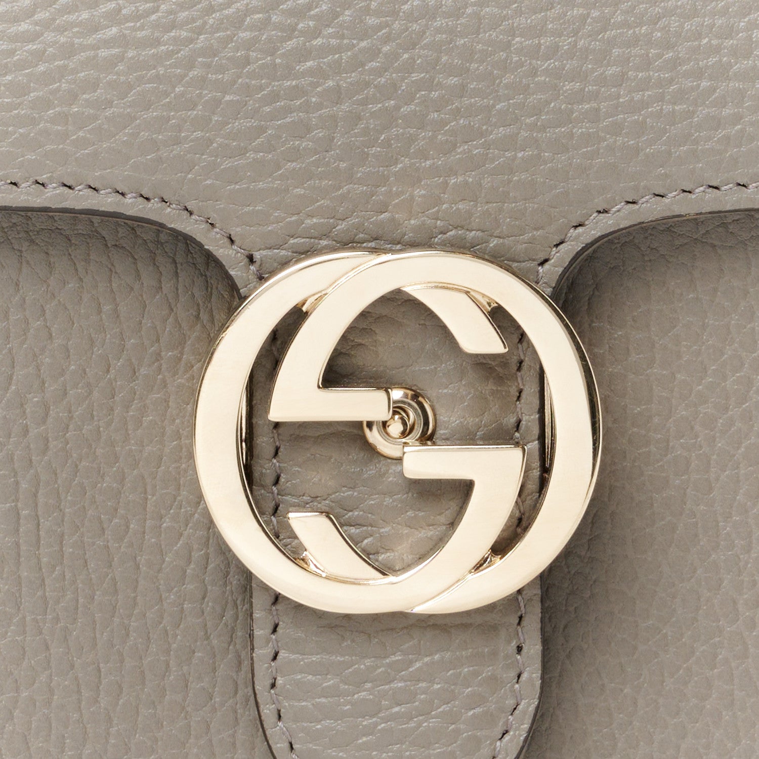 Gucci Dollar Calfskin Small Interlocking G Shoulder Bag Loess 9 of 11