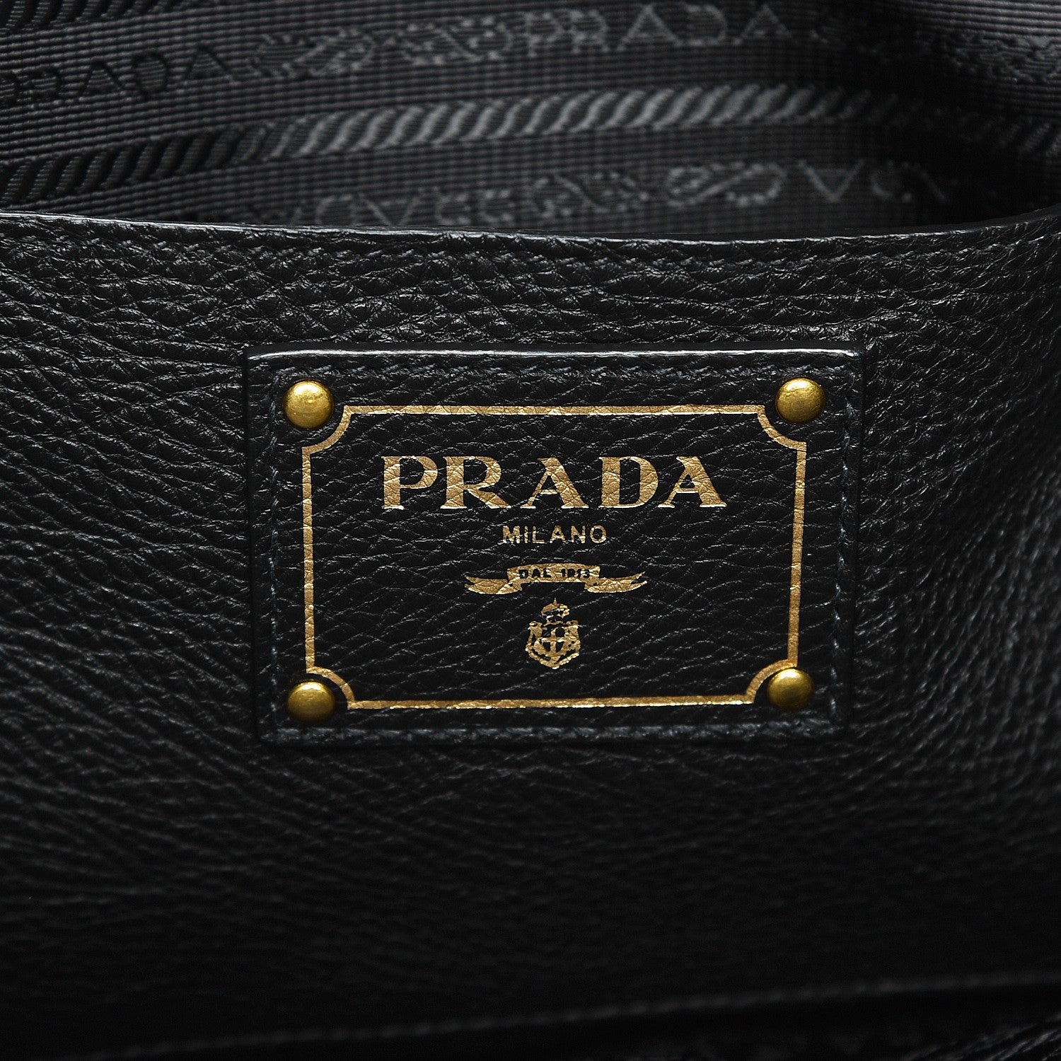 Prada Vitello Daino Tote Nero Black 7 of 9