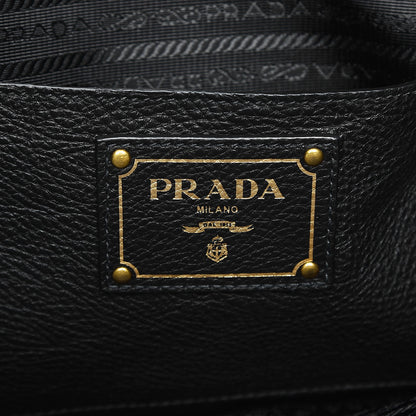 Prada Vitello Daino Tote Nero Black 7 of 9