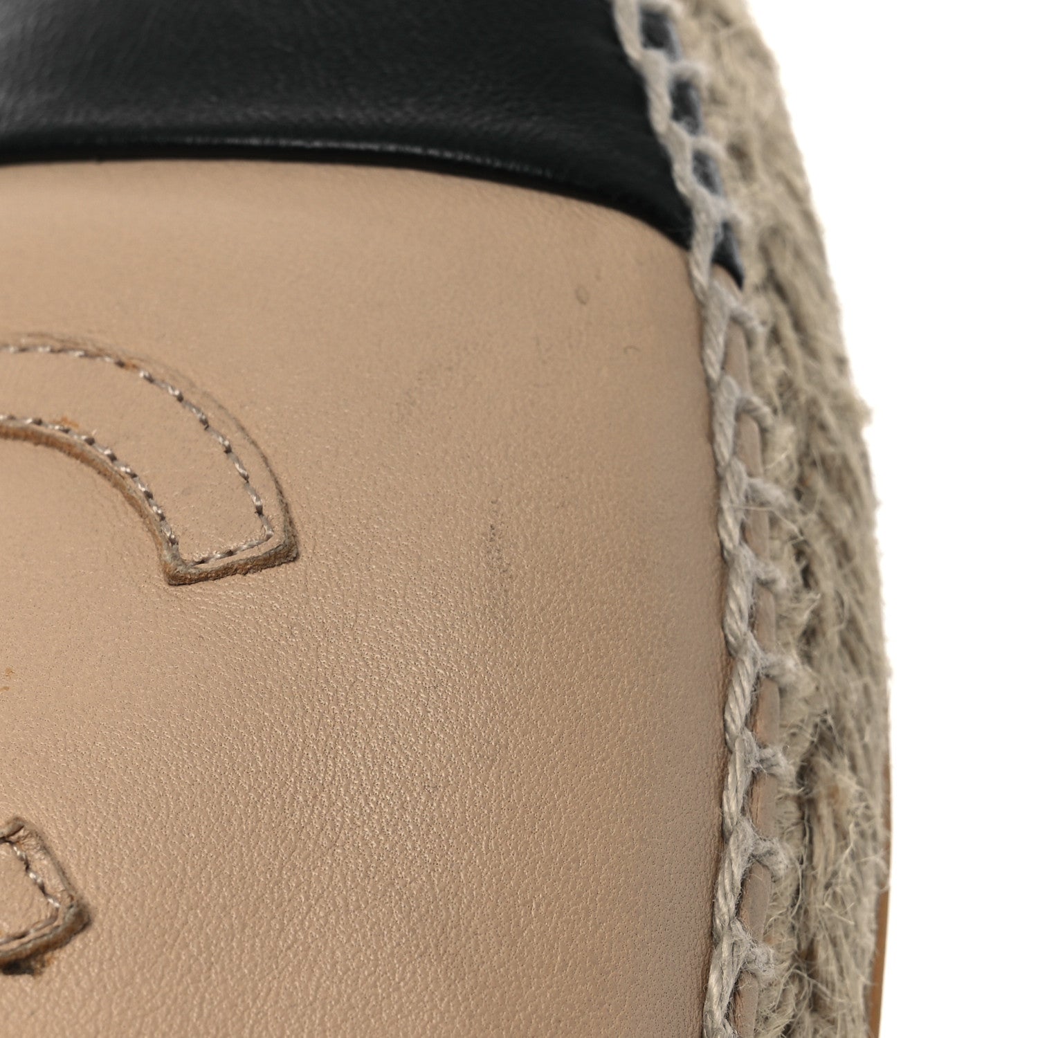 Chanel Lambskin CC Espadrilles 38 Beige Black 14 of 16