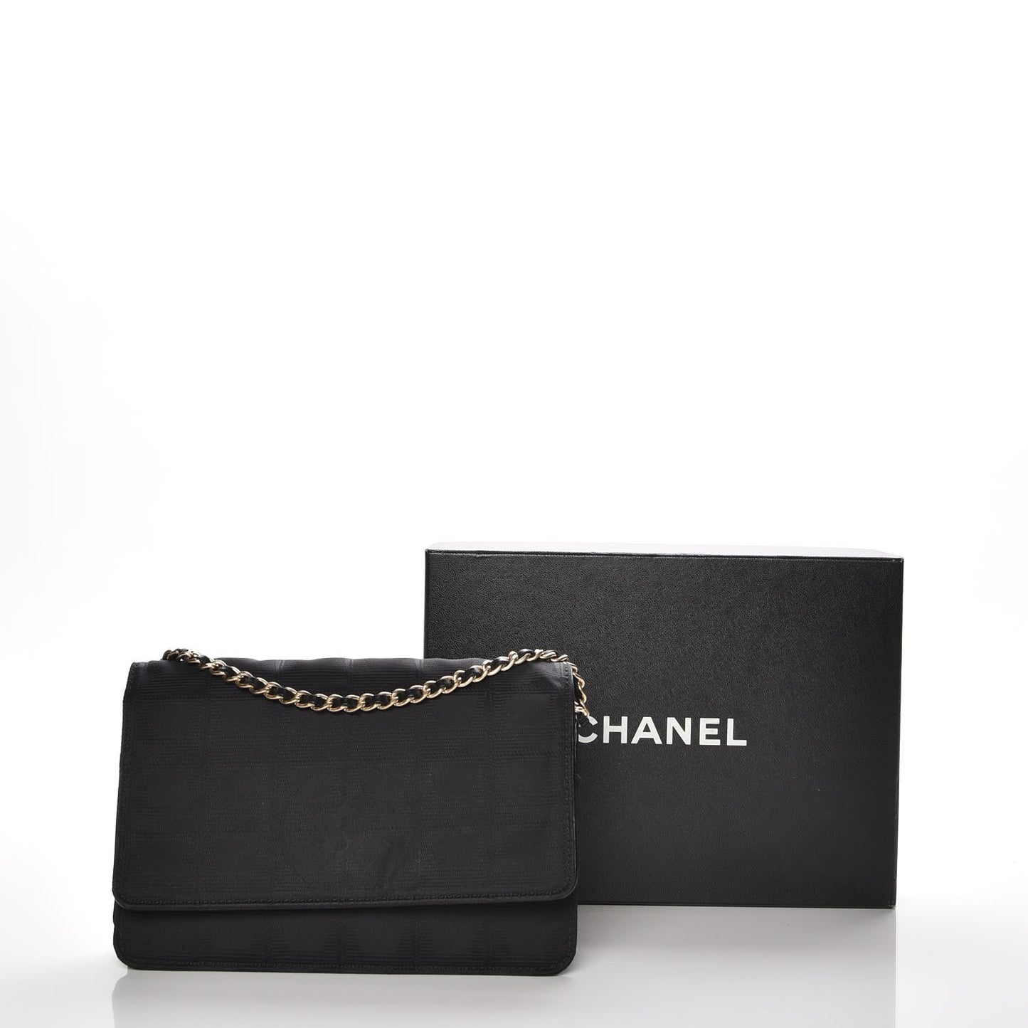 Nylon Travel Wallet On Chain WOC Black