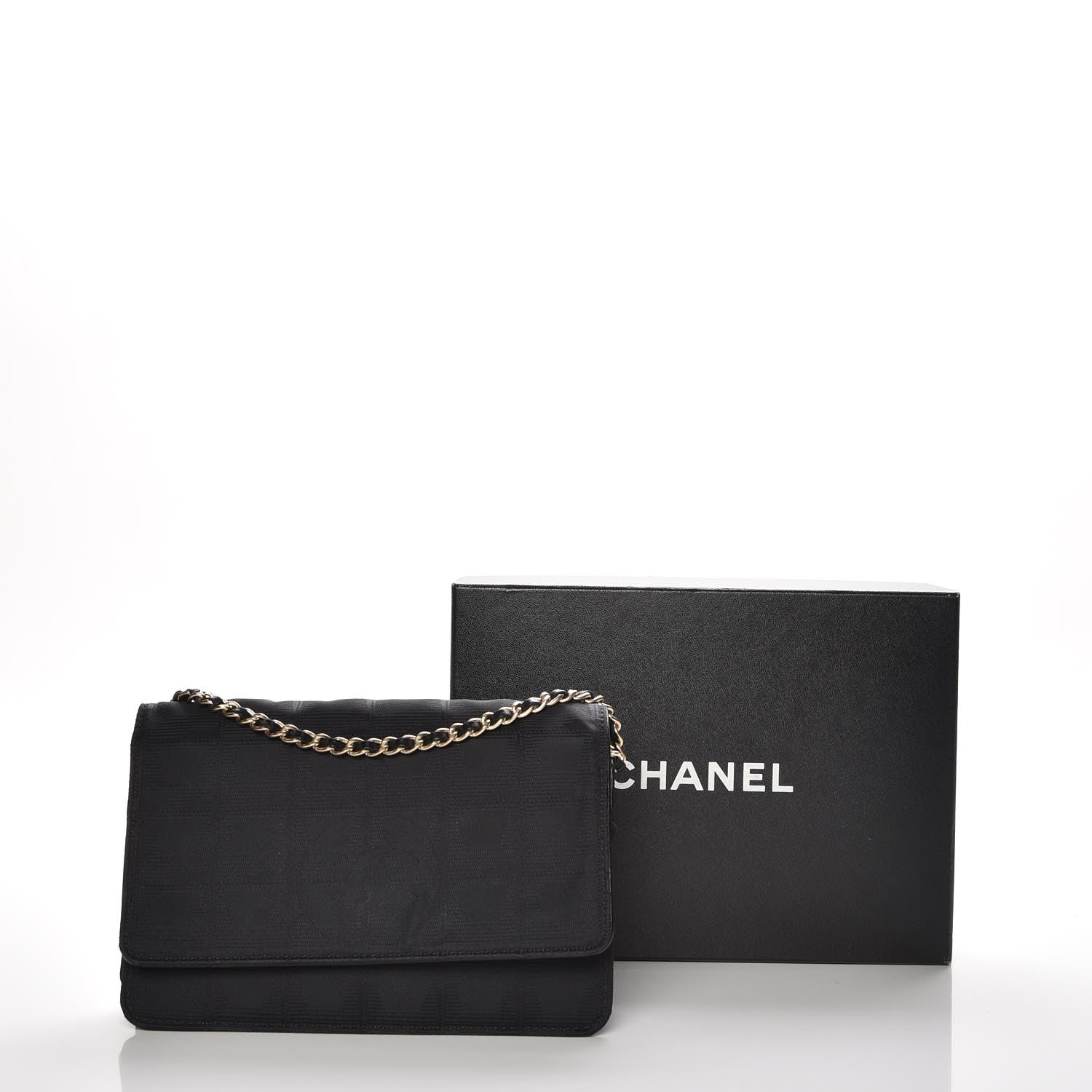 Chanel Nylon Travel Wallet On Chain WOC Black 9 of 9