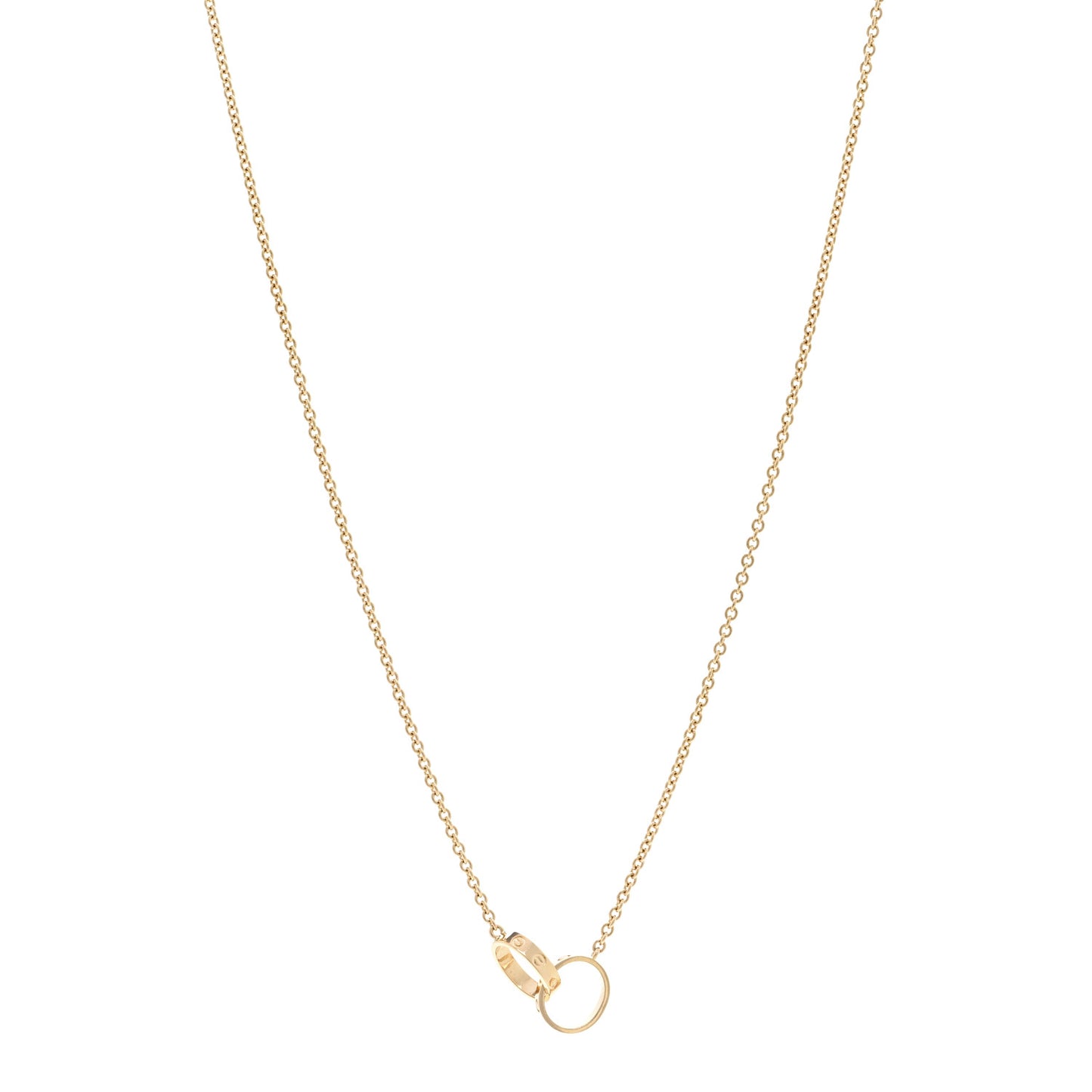 18K Yellow Gold Interlocking LOVE Necklace