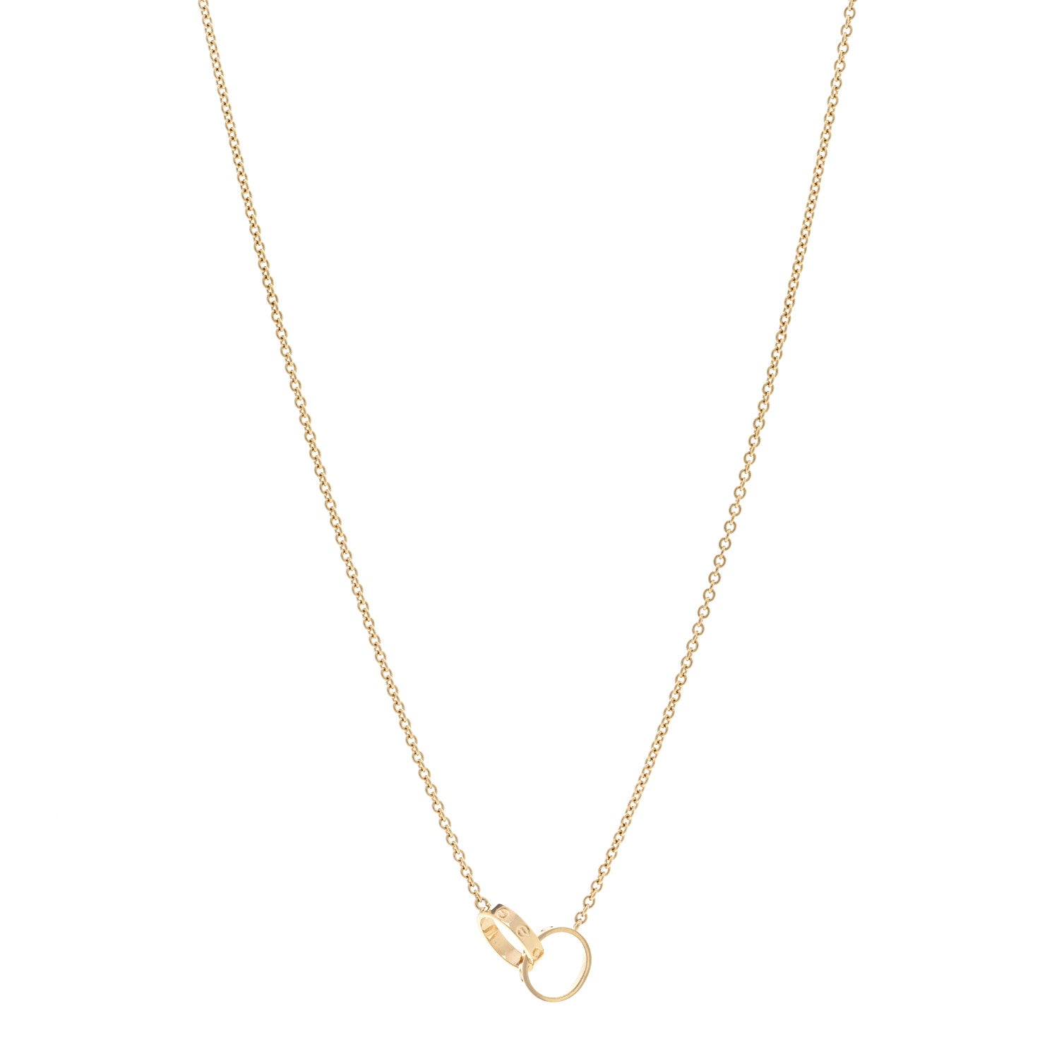 Cartier 18K Yellow Gold Interlocking LOVE Necklace 1 of 5