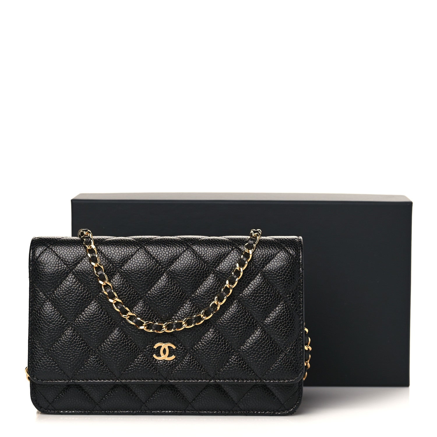 Chanel Caviar Quilted Wallet On Chain WOC Black 10 of 10
