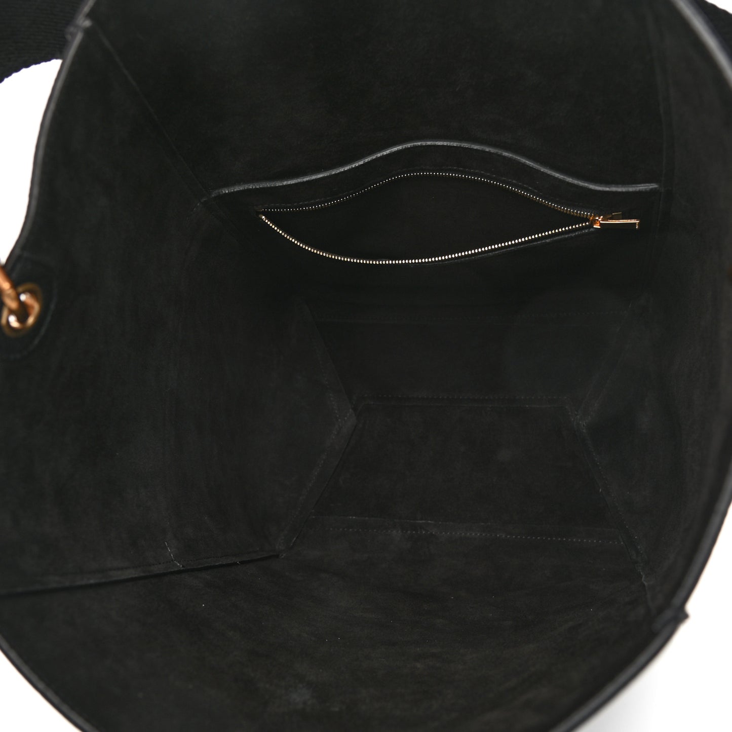 Soft Grained Calfskin Sangle Bucket Bag Black