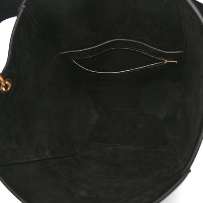 Celine Soft Grained Calfskin Sangle Bucket Bag Black 5 of 8