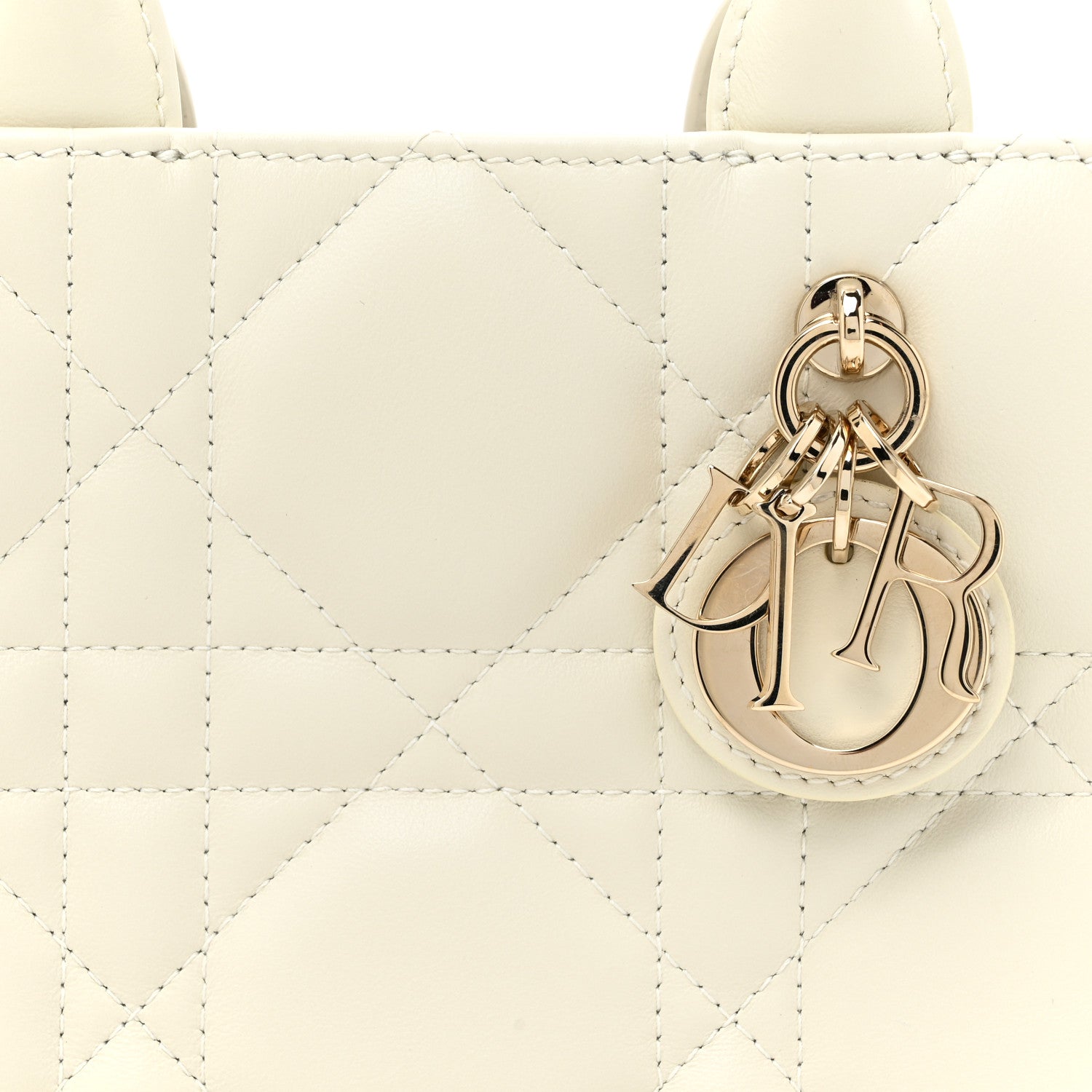 Christian Dior Calfksin Macrocannage Mini Book Tote White 8 of 12