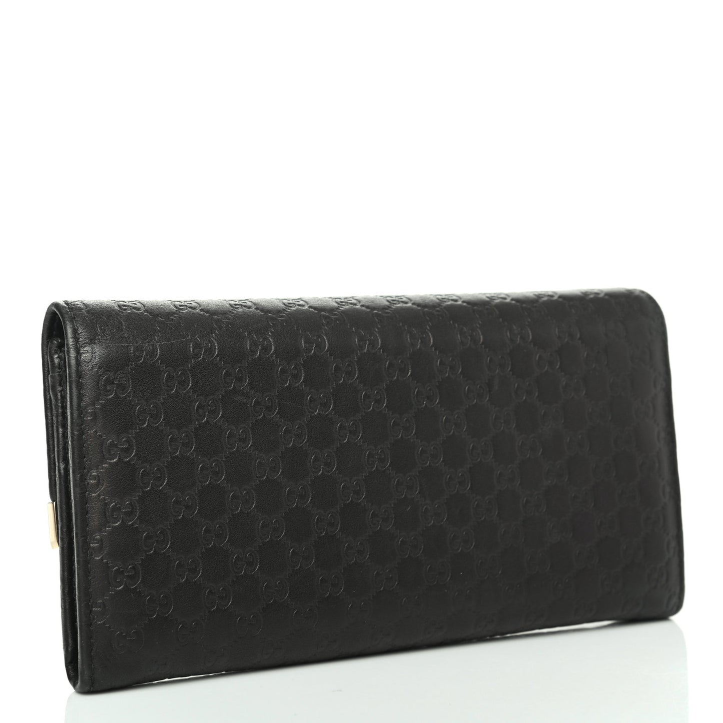 Soft Microguccissma Dice Continental Flap Wallet Black