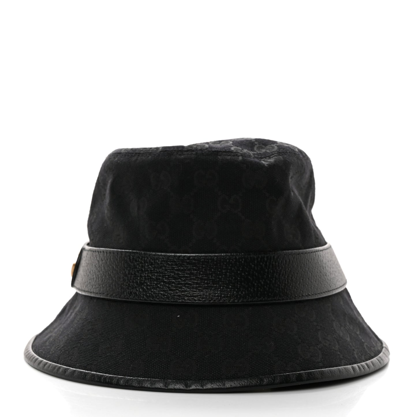 Monogram Textured Dollar Calfskin GG Jago Bucket Hat M Black