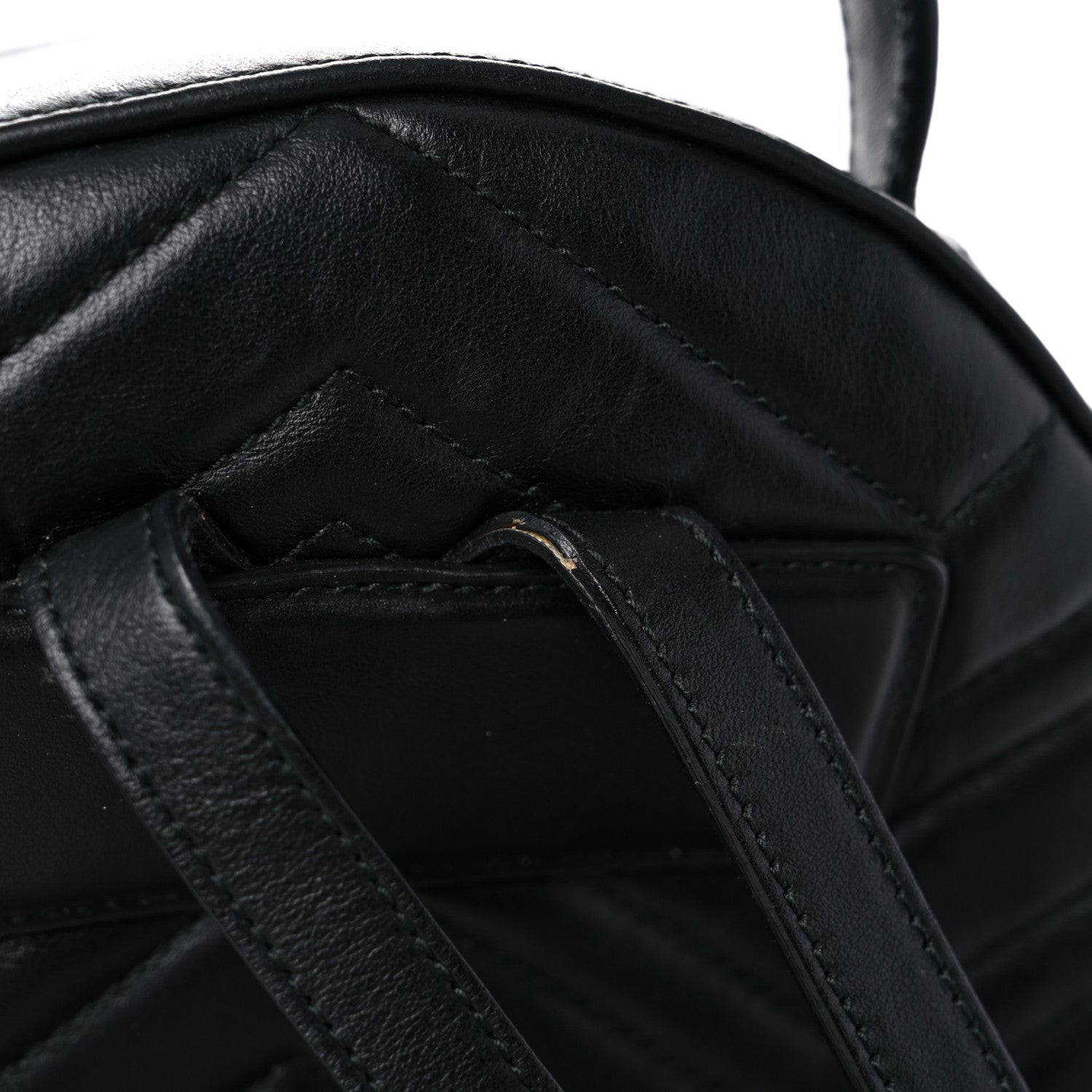 Gucci Calfskin Matelasse GG Marmont Dome Backpack Black 17 of 24