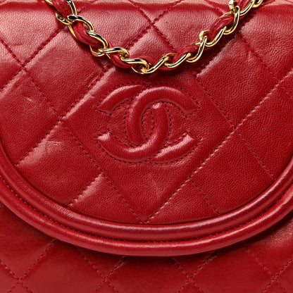 Chanel Lambskin Quilted Flap Tassel Camera Bag Red 8 of 21
