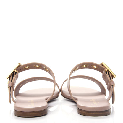 Christian Dior Calfskin D-Dior Slide Sandals 36.5 Rose De Vents 7 of 11