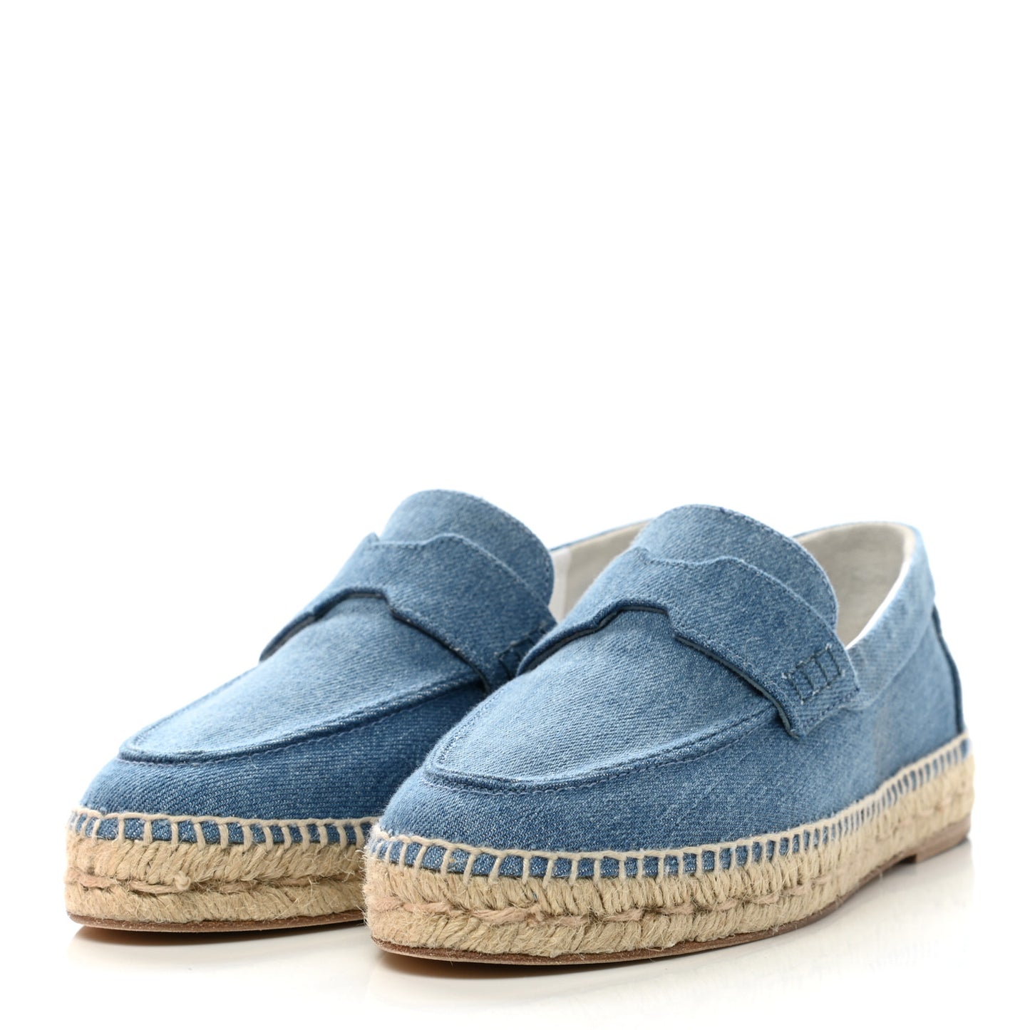 Denim Canvas Womens Trip Espadrilles 38 Bleu Clair