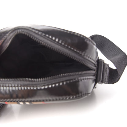 Burberry Coated Canvas Stripe Thornton Messenger Bag Black 5 of 10