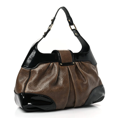 Louis Vuitton Monogram Embossed Polly Hobo Taupe 3 of 8