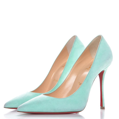 Christian Louboutin Suede Decoltish 100 Pumps 37 Opal 3 of 7