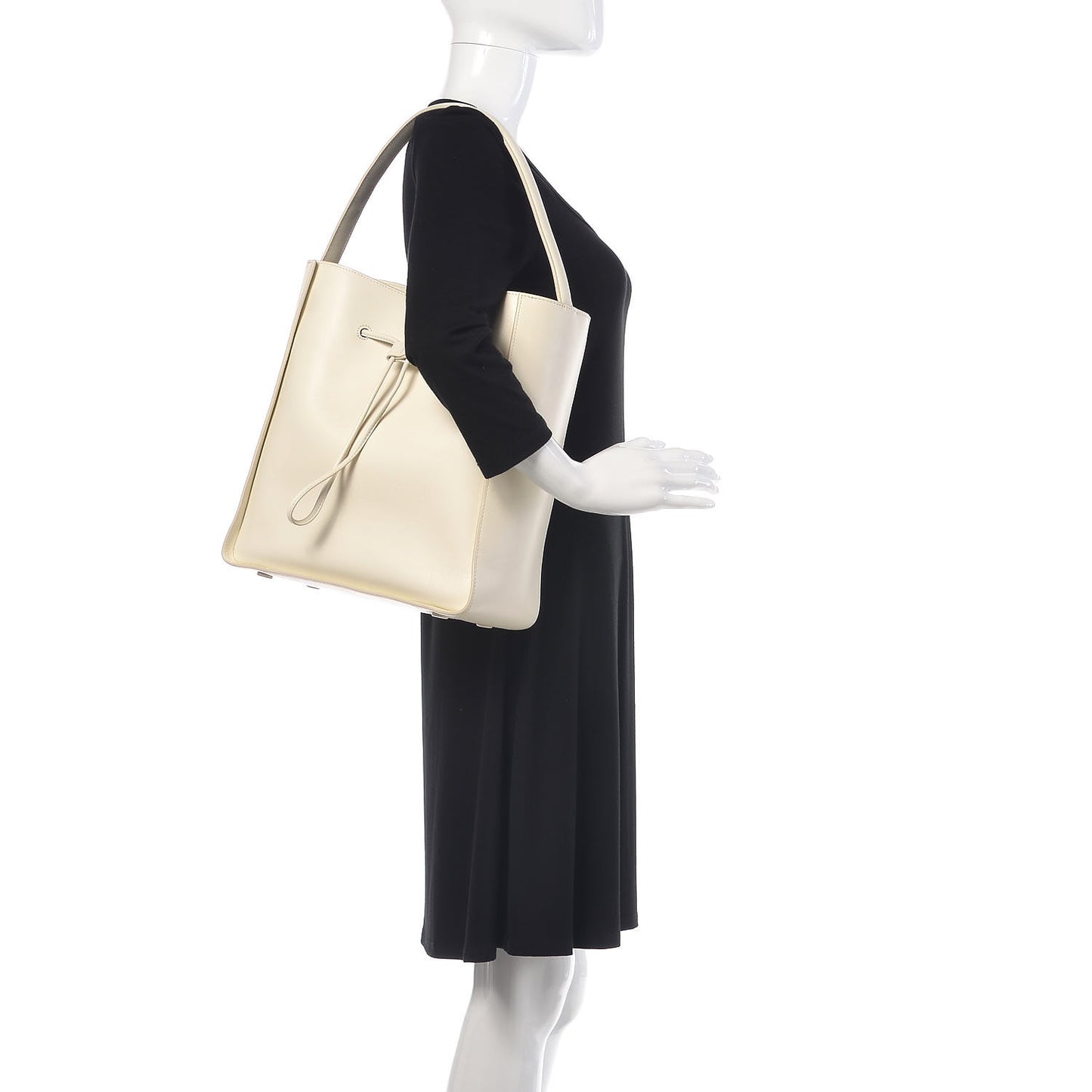 3.1 Calfskin Large Soleil Bucket Bag Off White