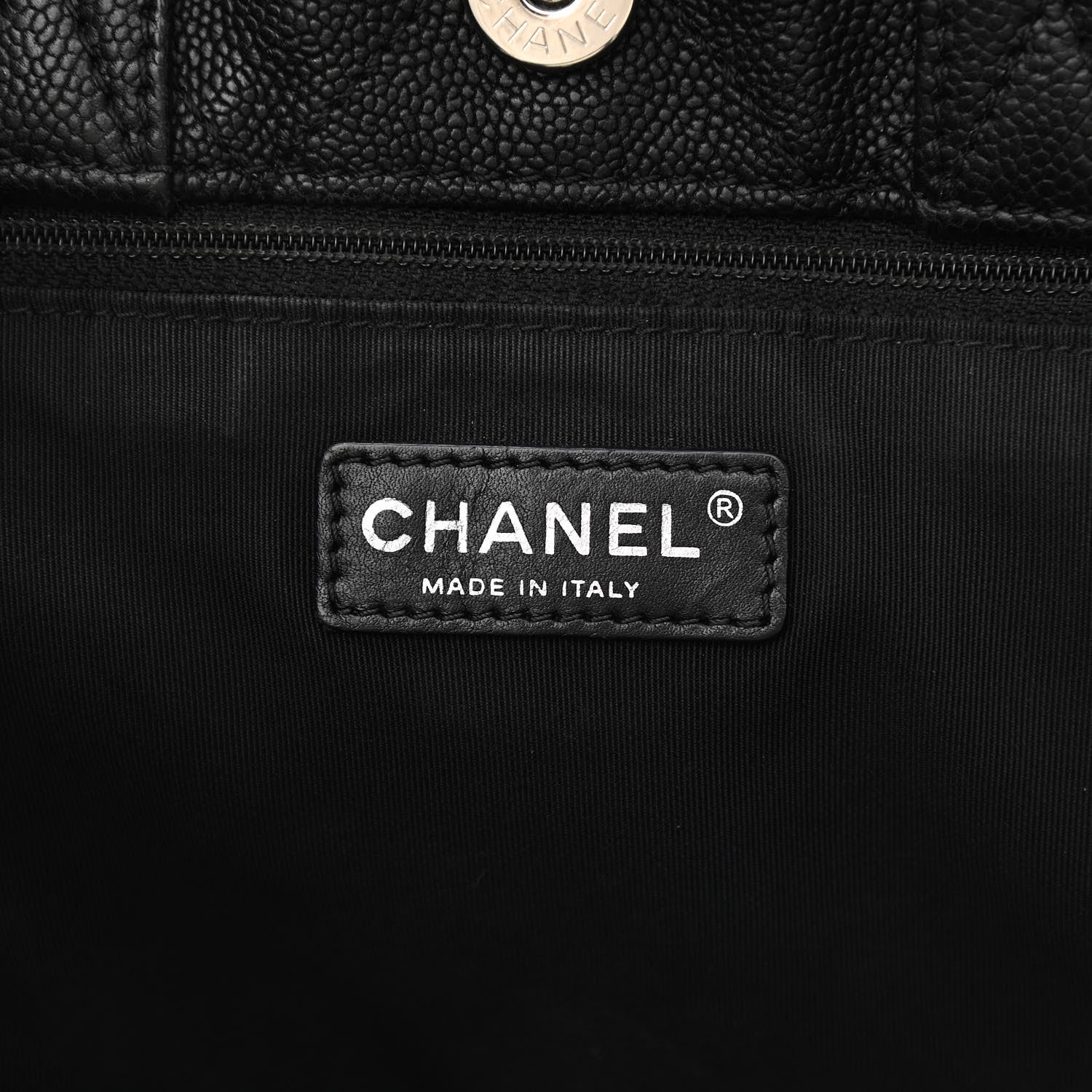 Chanel Caviar Quilted Large CC Tote Black 8 of 12