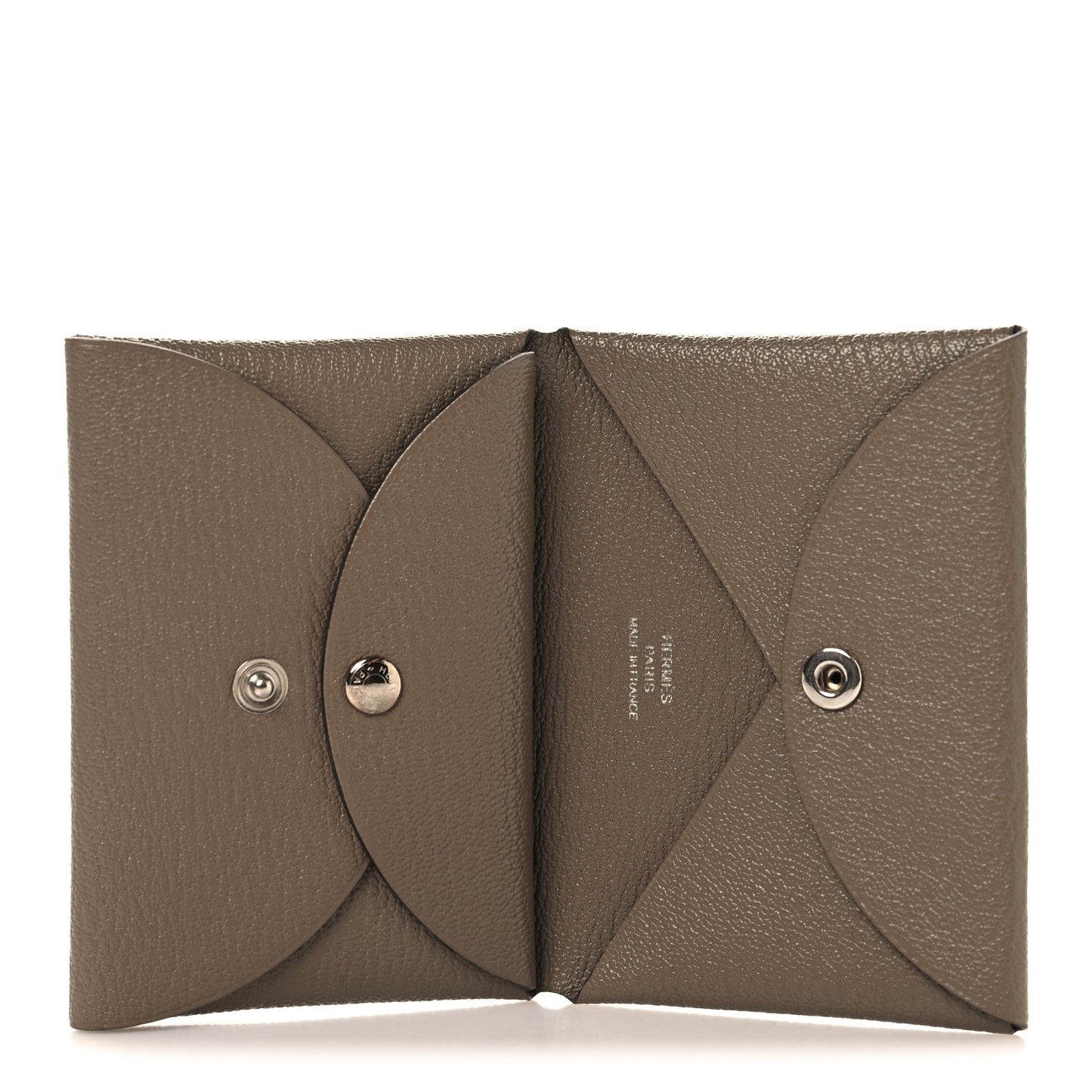 Epsom Calvi Duo Card Case Etoupe