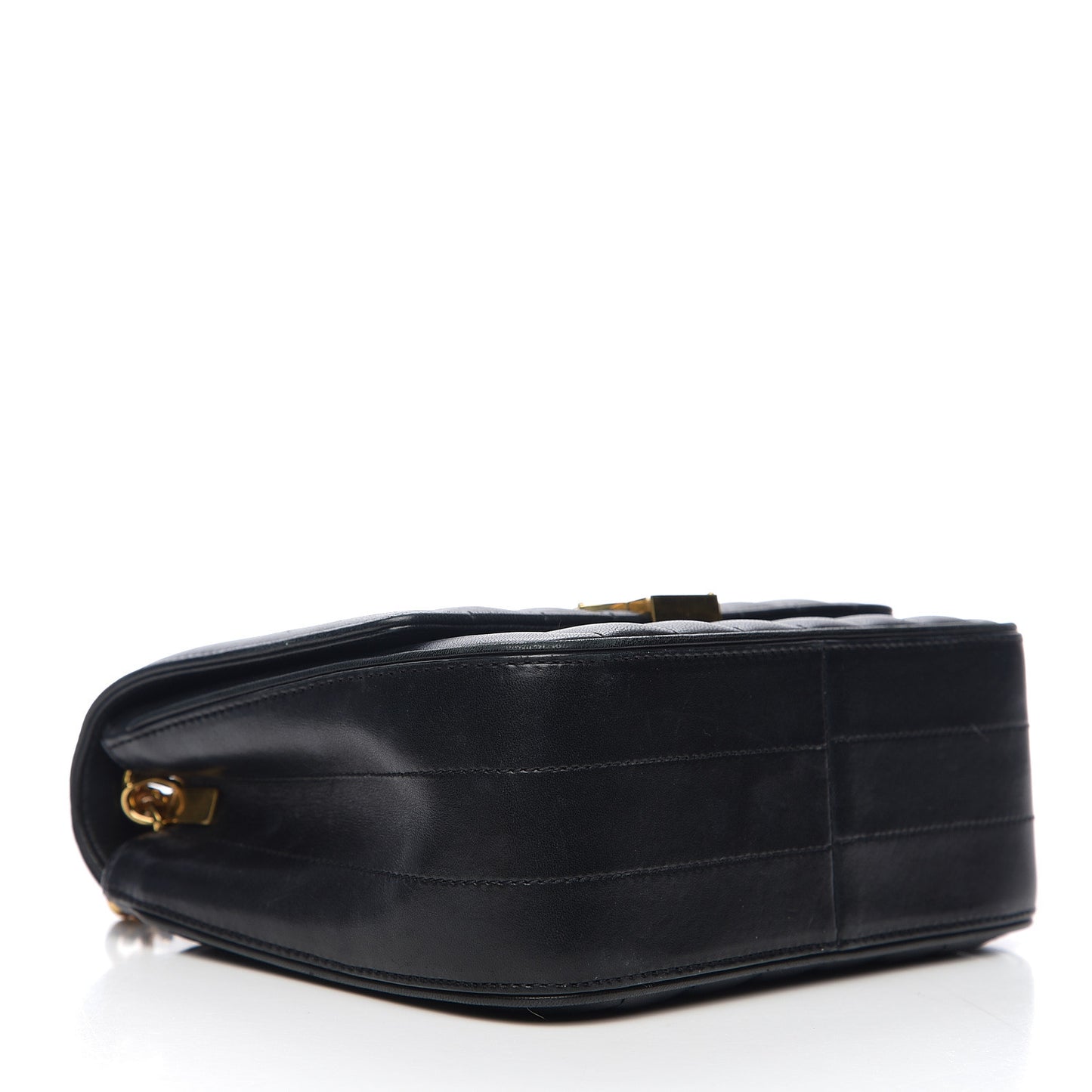 Lambskin Matelasse Monogram Medium Vicky Chain Bag Black