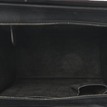 Celine Drummed Calfskin Mini Luggage Black 5 of 10