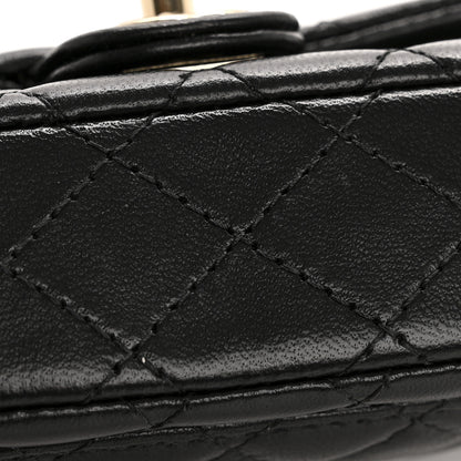 Chanel Lambskin Quilted Mini Flap Bag Charm With Hook Black 11 of 12