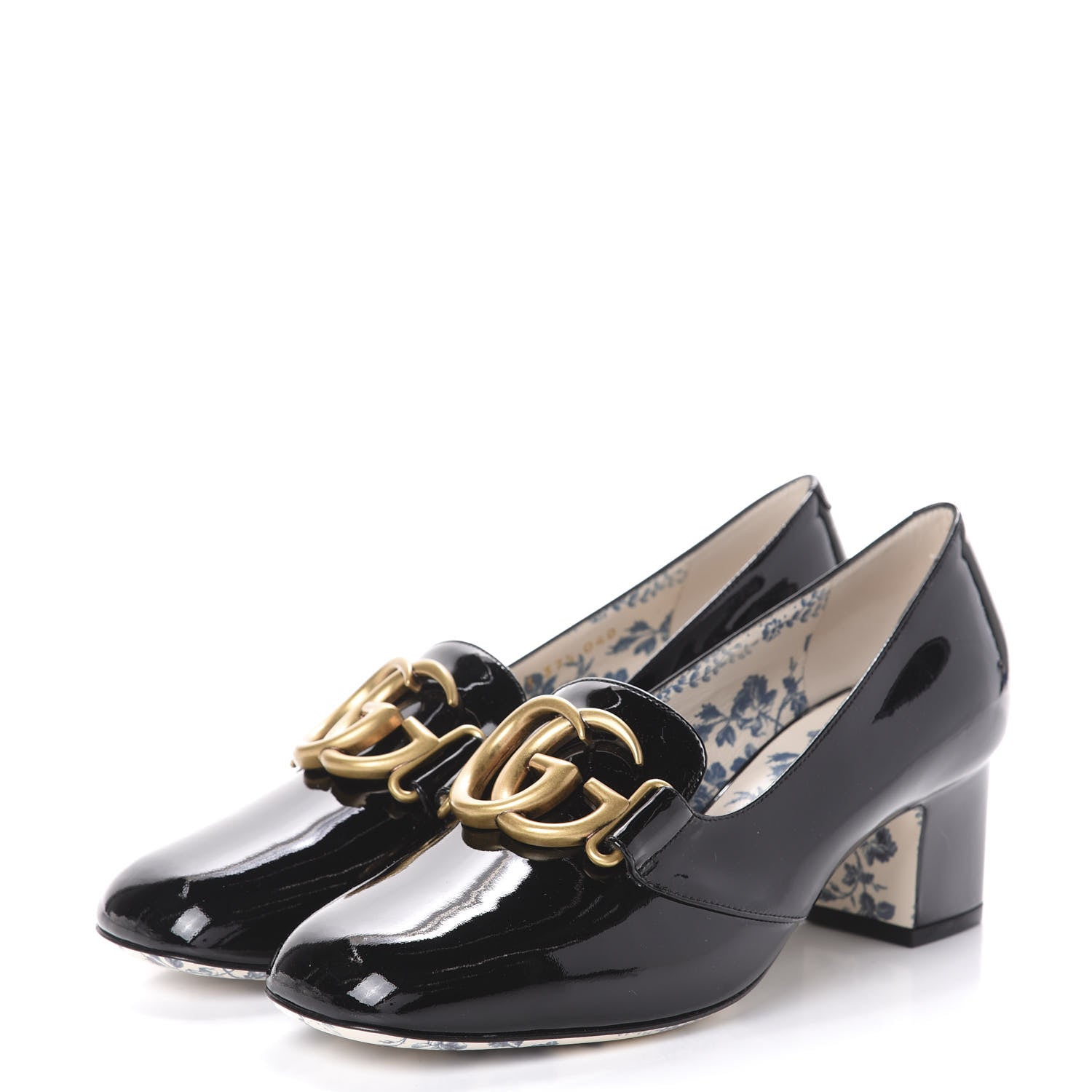 Gucci Vernice GG Victoire 55mm Loafer Pumps 37.5 Black 3 of 7