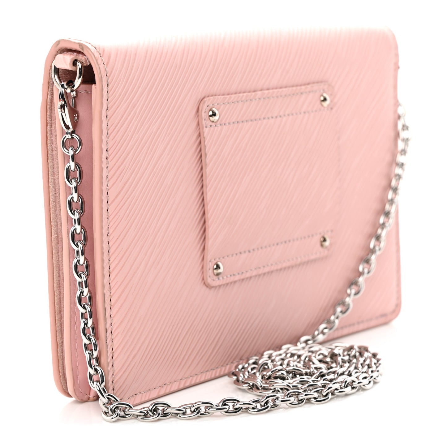 Epi Twist Belt Chain Wallet Rose Ballerine