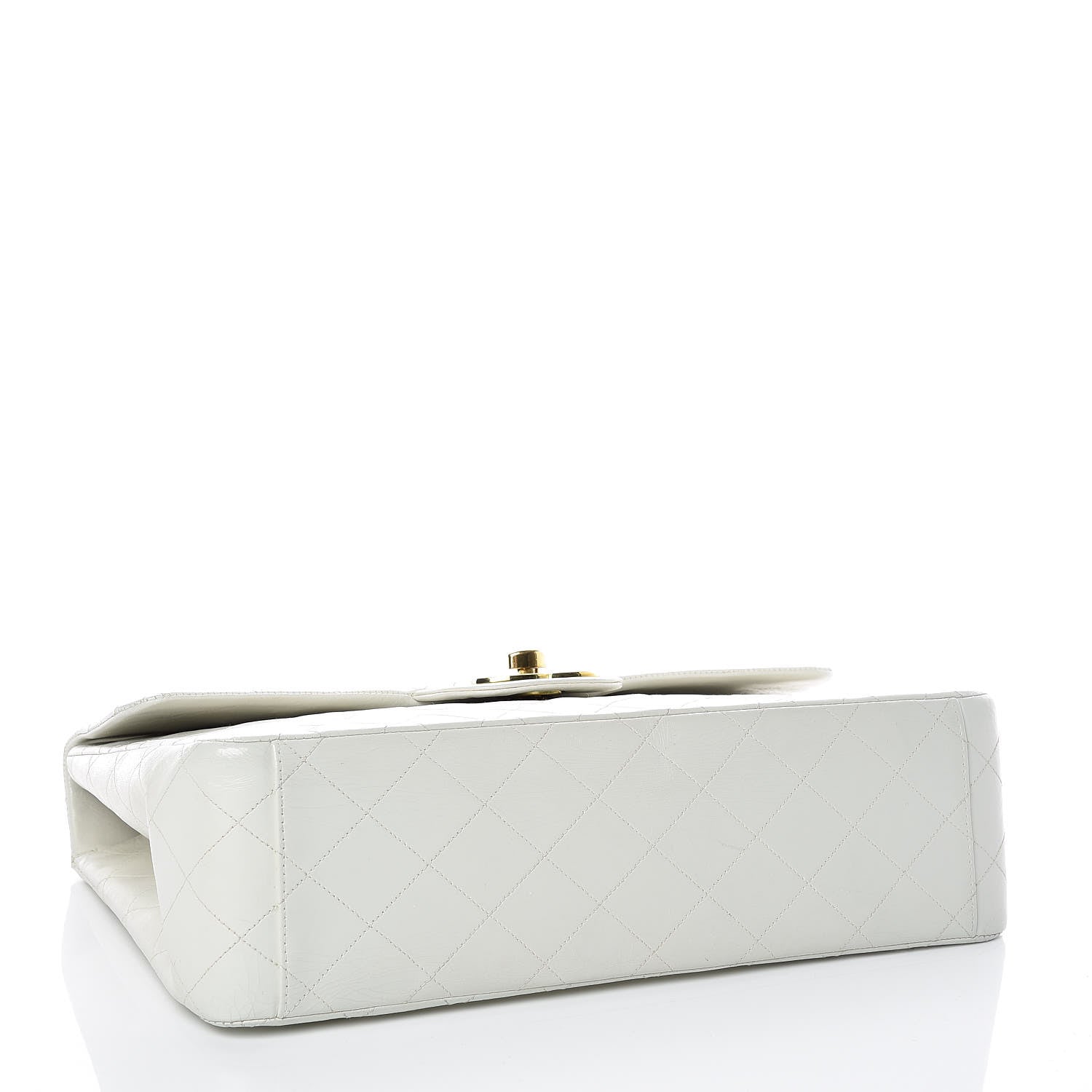 Chanel Lambskin Quilted XL Jumbo Single Flap White 4 of 18
