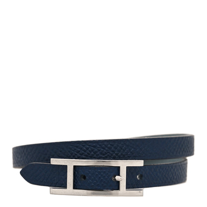 Hermes Epsom Swift Behapi Double Tour Bracelet T5 Bleu Lin Bleu Indigo 1 of 4