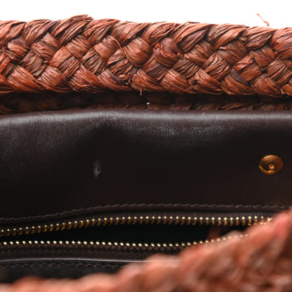 Saint Laurent Raffia Calfskin Small Panier Tote Dark Chocolate 10 of 10