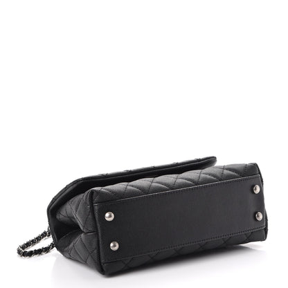 Chanel Caviar Lizard Quilted Mini Coco Handle Flap Black 3 of 7
